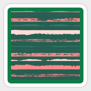 Pink and Teal Summer Stripes Sticker